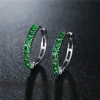 European and American simple large circle earrings, single-row crystal zircon ear buckles, full diamond ear rings, ear studs, women's accessories wholesale Specification image